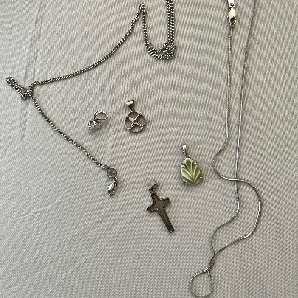 Silver Necklace and Pendant Set
